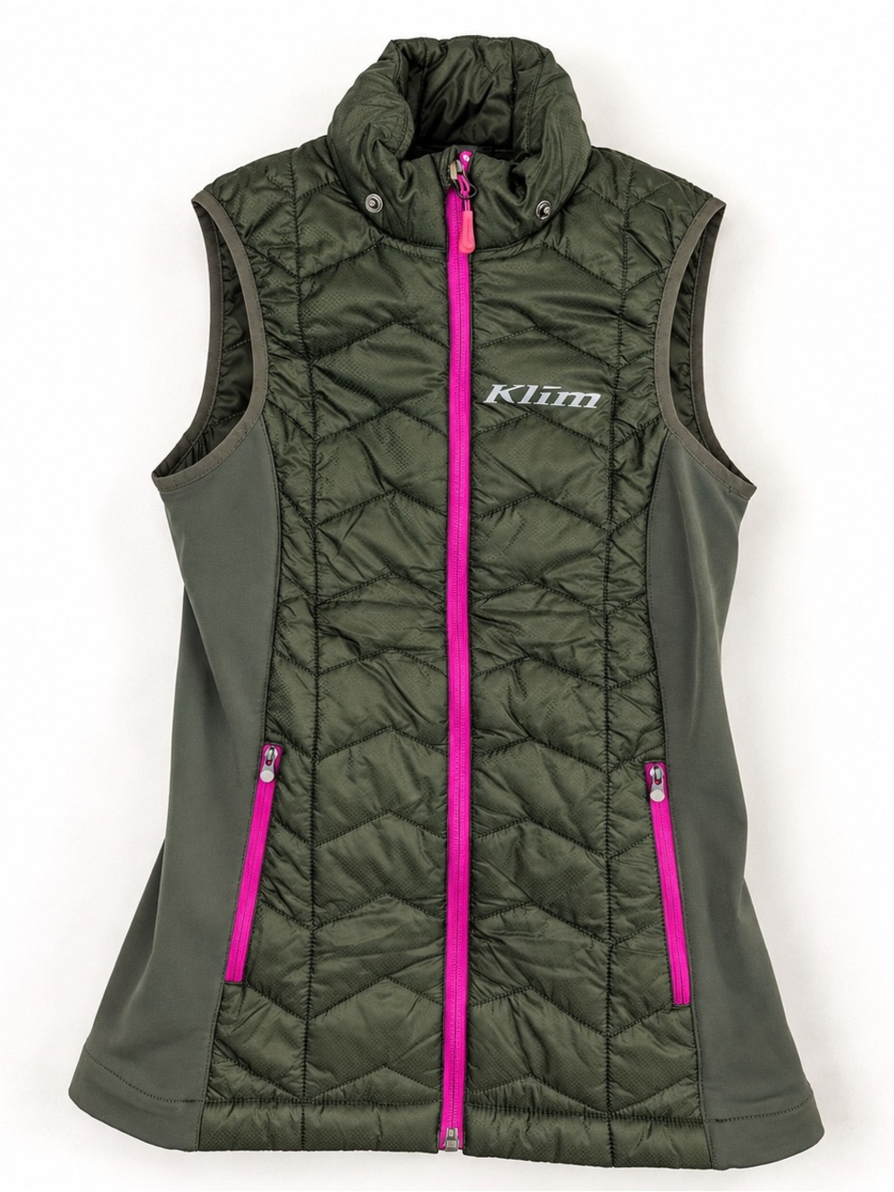 KLIM Arise Insulated Vest Women’s XS Olive Green Pink